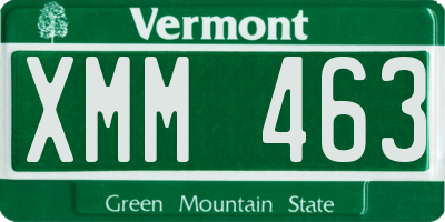 VT license plate XMM463