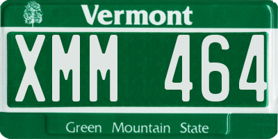 VT license plate XMM464