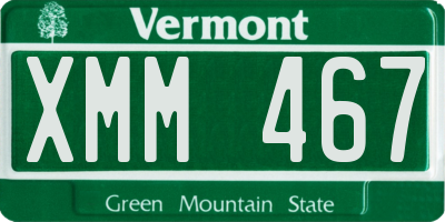 VT license plate XMM467