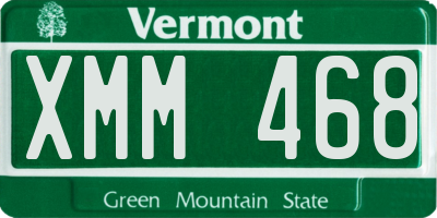 VT license plate XMM468