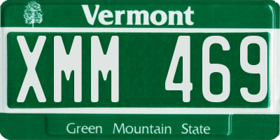 VT license plate XMM469