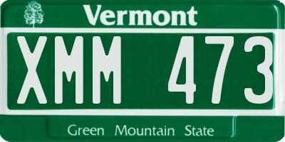 VT license plate XMM473
