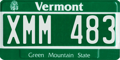 VT license plate XMM483