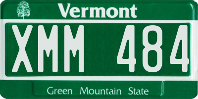 VT license plate XMM484