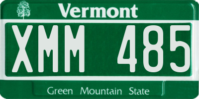 VT license plate XMM485