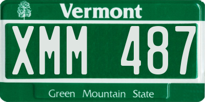 VT license plate XMM487