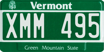 VT license plate XMM495
