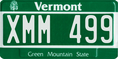 VT license plate XMM499