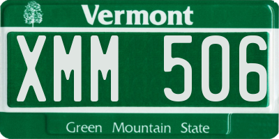 VT license plate XMM506