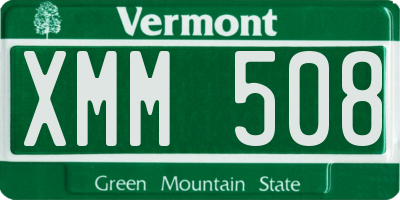 VT license plate XMM508