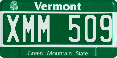VT license plate XMM509