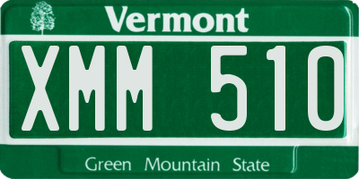 VT license plate XMM510