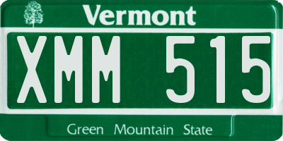 VT license plate XMM515
