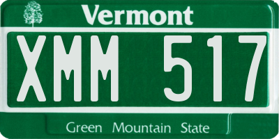 VT license plate XMM517