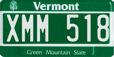 VT license plate XMM518