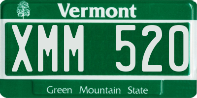 VT license plate XMM520