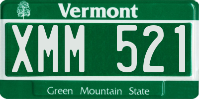 VT license plate XMM521