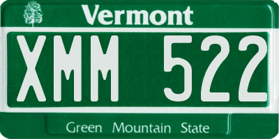 VT license plate XMM522