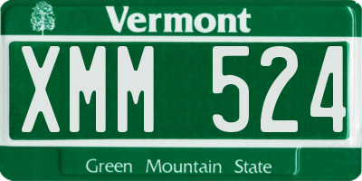 VT license plate XMM524