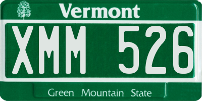 VT license plate XMM526