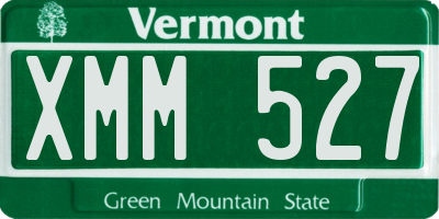 VT license plate XMM527