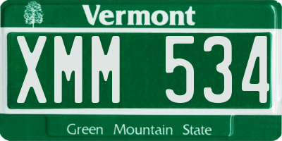 VT license plate XMM534