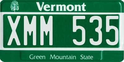 VT license plate XMM535