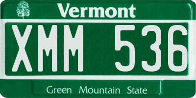 VT license plate XMM536