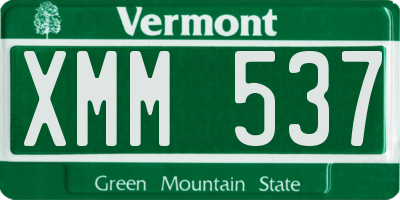VT license plate XMM537