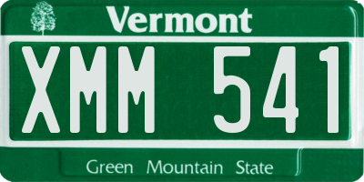 VT license plate XMM541