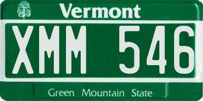 VT license plate XMM546