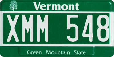 VT license plate XMM548