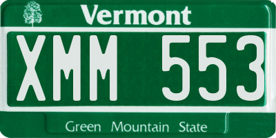 VT license plate XMM553