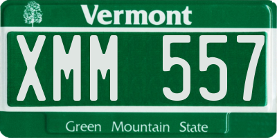 VT license plate XMM557