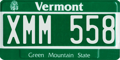 VT license plate XMM558