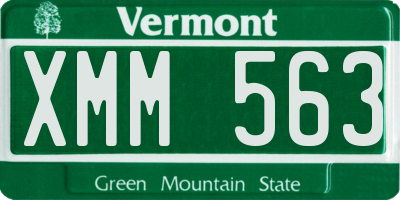 VT license plate XMM563