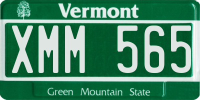VT license plate XMM565