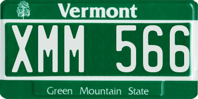 VT license plate XMM566