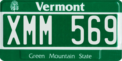 VT license plate XMM569
