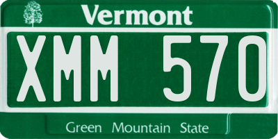 VT license plate XMM570