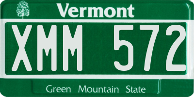 VT license plate XMM572