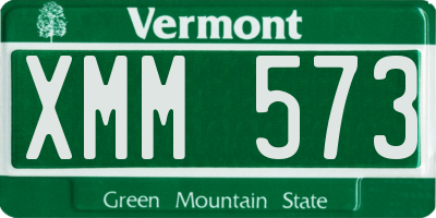 VT license plate XMM573
