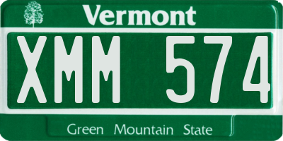 VT license plate XMM574