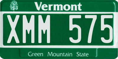VT license plate XMM575