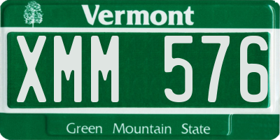 VT license plate XMM576