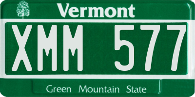 VT license plate XMM577