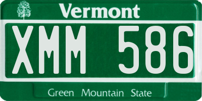 VT license plate XMM586
