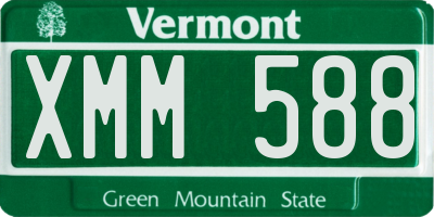 VT license plate XMM588