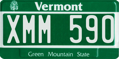 VT license plate XMM590