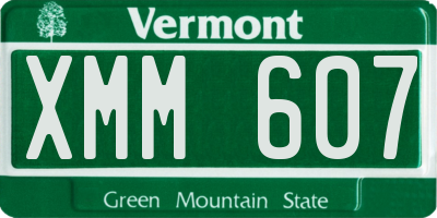 VT license plate XMM607